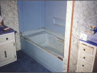 Before One Day Bath Remodel